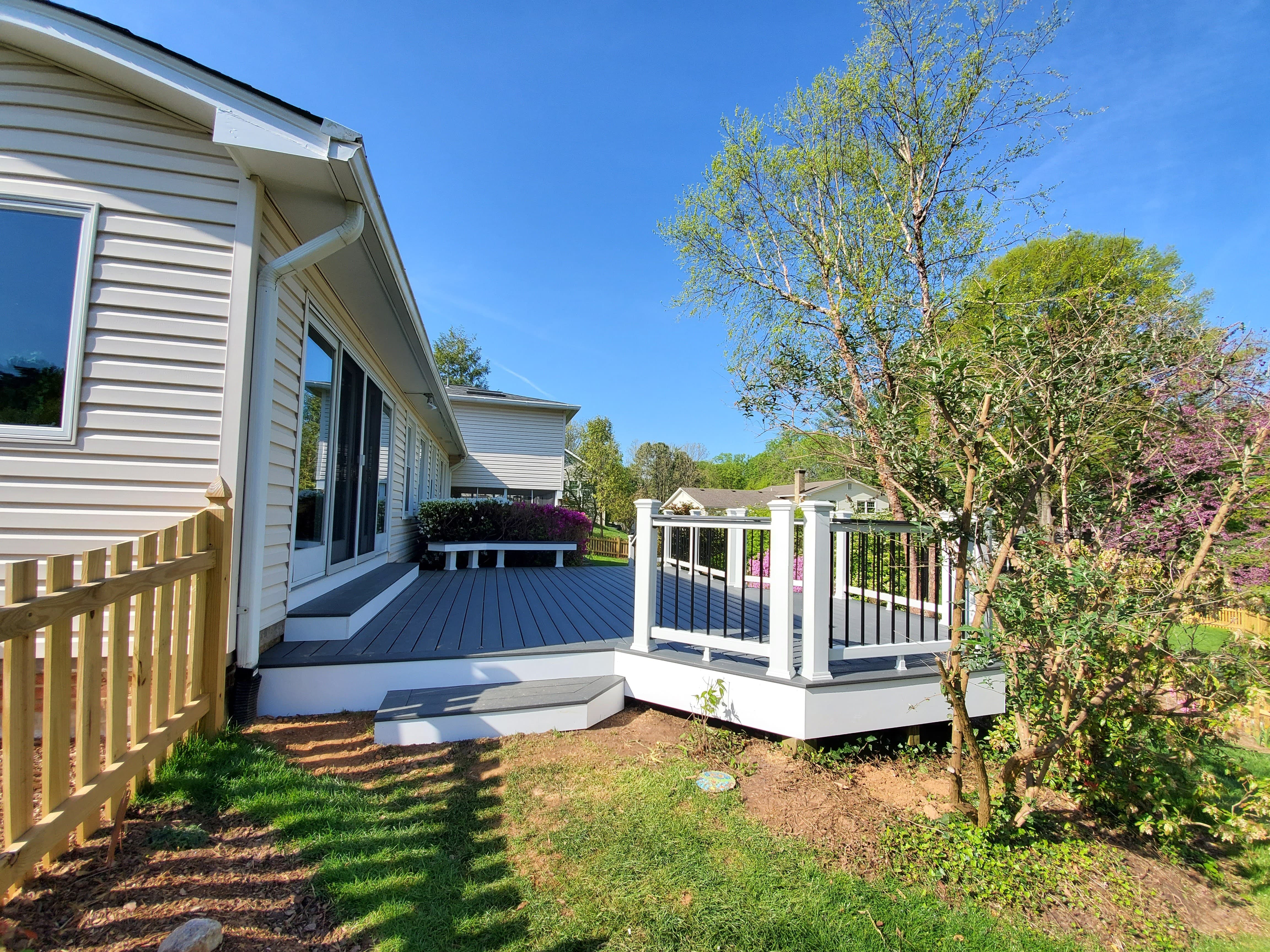 Custom deck construction example